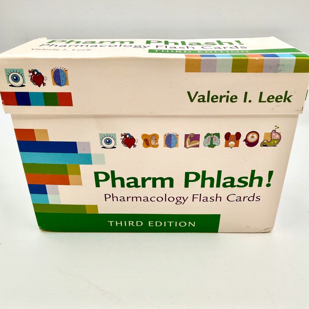Pharm Phlash Pharmacology Flash Cards 3rd Ed Valerie Leek NCLEX Study Aid 400 CT